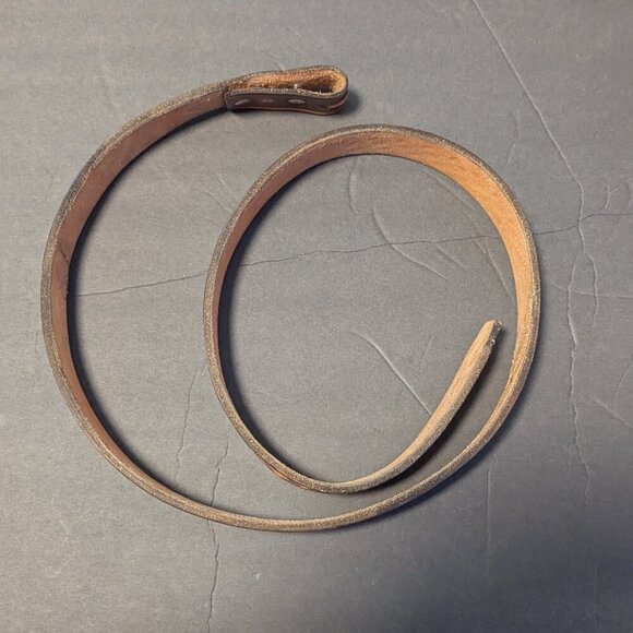 Vintage Tooled Leather Belt Western Boho Embossed Southwest Rodeo Unisex - Picture 4 of 8